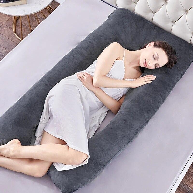 Healthy and Comfortable Pregnant Women's Pillow U-shaped Multi Functional Cotton Waist Side Sleeping Pillow Support