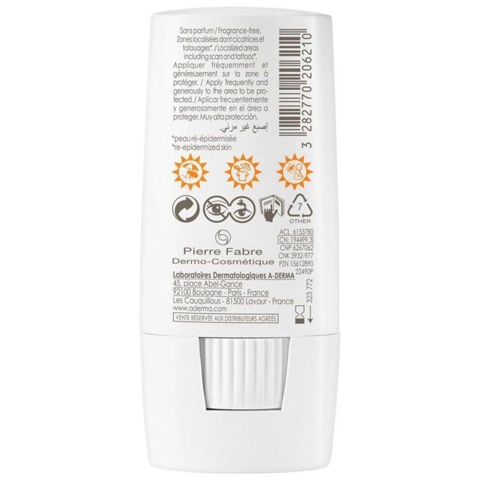 A-derma protect x-trem stick invisible spf50+ 8g