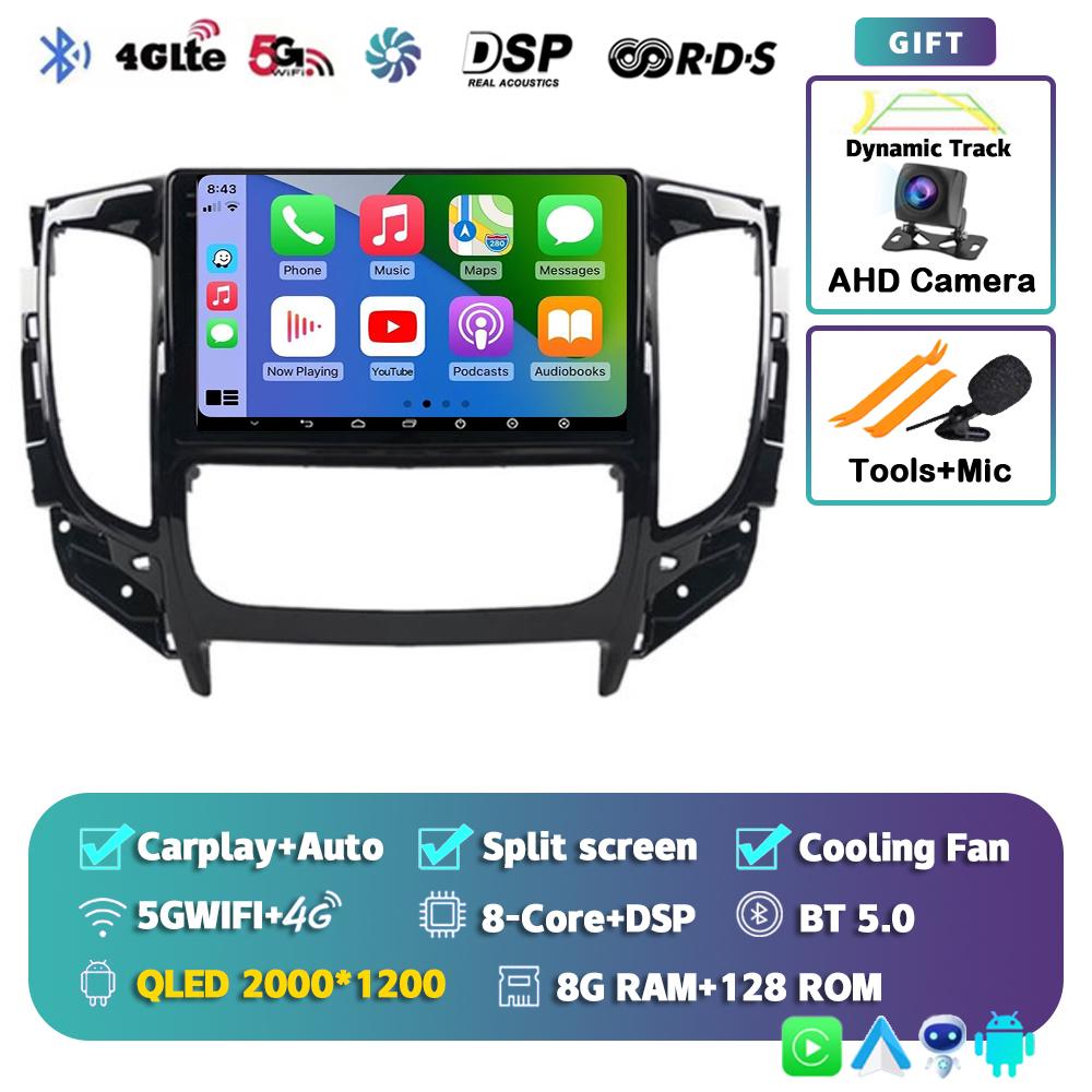 Android 14 Carplay автомобильное радио для Mitsubishi Pajero Sport 3 L200 5 Triton 3 2015 2016 2017 2018 2019 мультимедийный видеоплеер GPS