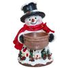 Christmas Candies Bowl For Table Resin Tabletop Santas Figurine With Sweets Bowl Holiday Snack Serving Dish Desktop Ornament