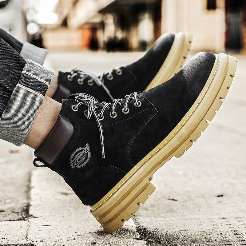 Autumn Winter Genuine Leather Men Boots Waterproof Outdoor Ankle Boots For Men Tooling Boots