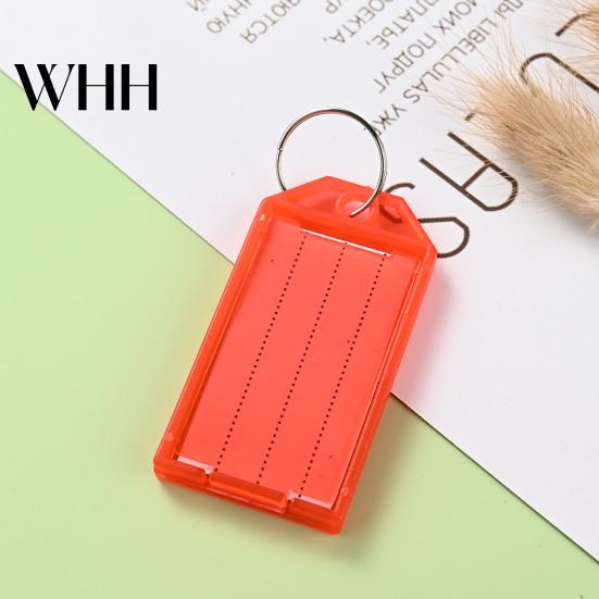 Easy Open Key Tag 20Pcs Plastic Tags with Label Lightweight Writeable Removable Solid Material Ring Colorful Organization