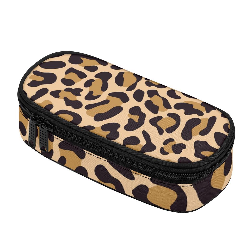 Pen Case Easy Open Zipper Large Capacity 300D Polyester with Main Pocket Mesh Layer and Removable Pen Divider for Students