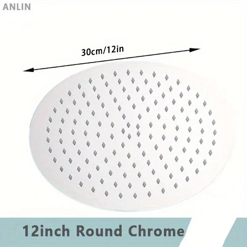 Душевая лейка Ультратонкая Под давлением Водопадный Дождевой душ Аксессуары для ванной комнаты Нержавеющая сталь Верхний распылитель