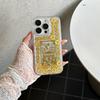 Подходит для чехла на мобильный телефон Apple 16promax, Эпоксидный золотой лист iPhone15 Бог Богатства 14 Shunfeng 13 Shunshui 12 Прозрачный