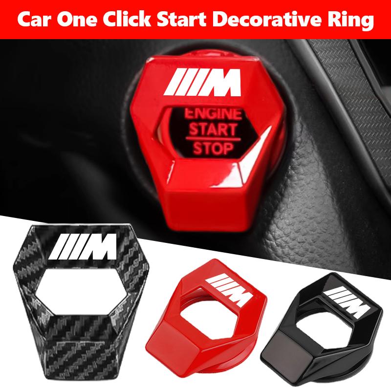 AAACF1 Car One-touch Start Decor Modified Ignition Ring Switch Button For BMW M 1 3 4 5 6 7 Series X1 X3 X4 X5 G20 G38 F48 E36 E39