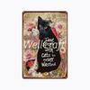 [ WellCraft ] 20*30cm You Are My Sunshine Cat Metal Poster Tin sign Vintage Wall Plaque Decor WX-62-1