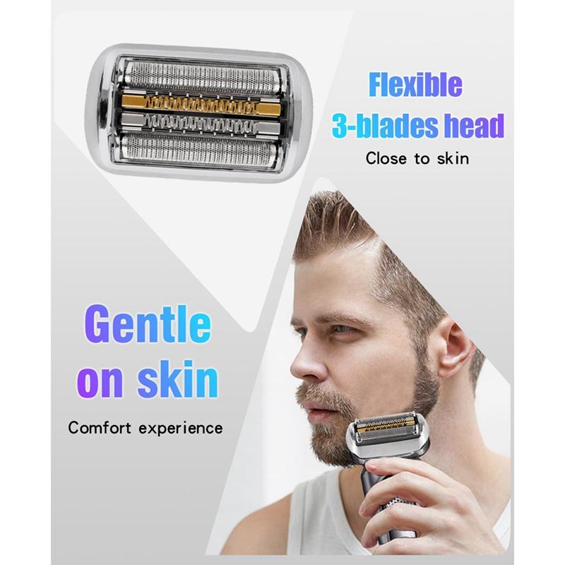 Сменная бреющая головка для сеточной бритвы Braun 9 Series 9040S, 9080Cc, 9093S, 9095Cc, 9240S, 9242S, 9260S с щеточкой