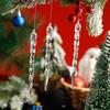 12pcs Christmas Clear Simulation Ice Xmas Tree Hanging Ornament Fake Icicle Winter Party New Year Home Decor Navidad Supplies