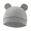 Шапки для мальчиков и девочек, мягкие для новорожденных 06 месяцев, шапка для новорожденных, серая