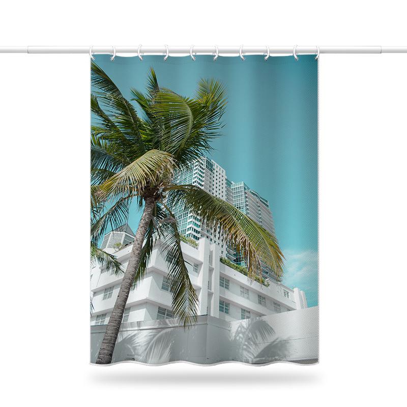 Bathroom Thickened Waterproof Curtain Mildew Proof Shower Curtain Shower Partition Curtain Shower Curtain Bathroom Curtain Free Perforation