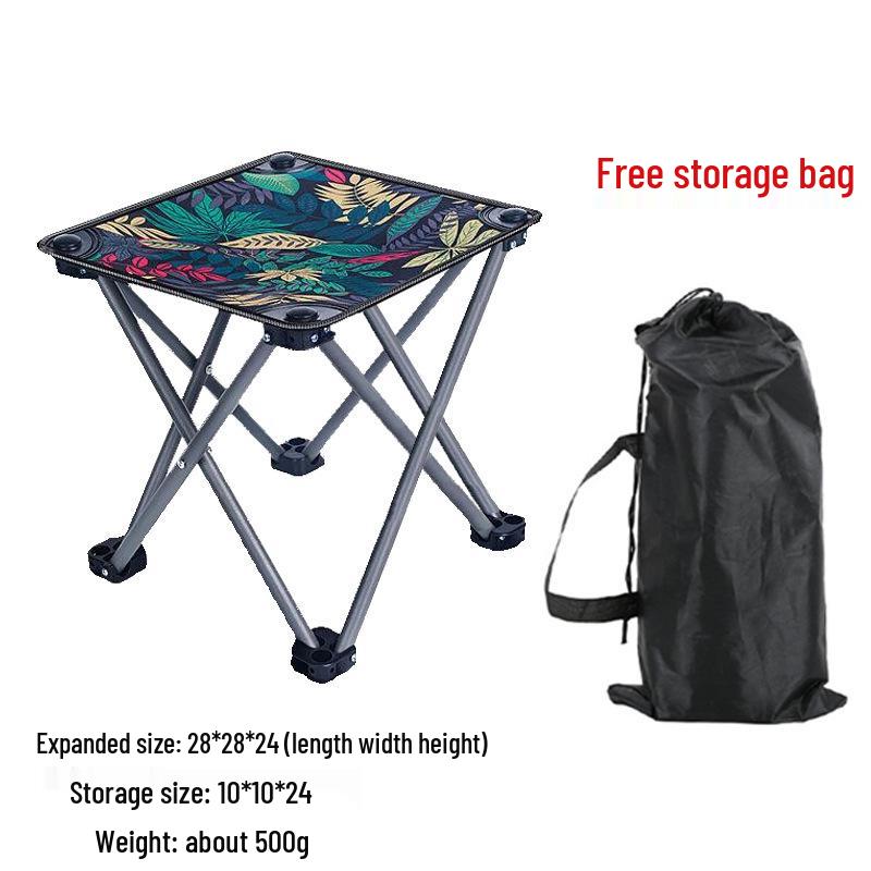 Складной уличный стул: Портативный телескопический стул для кемпинга, рыбалки, пикников, рисования и уличных торговцев