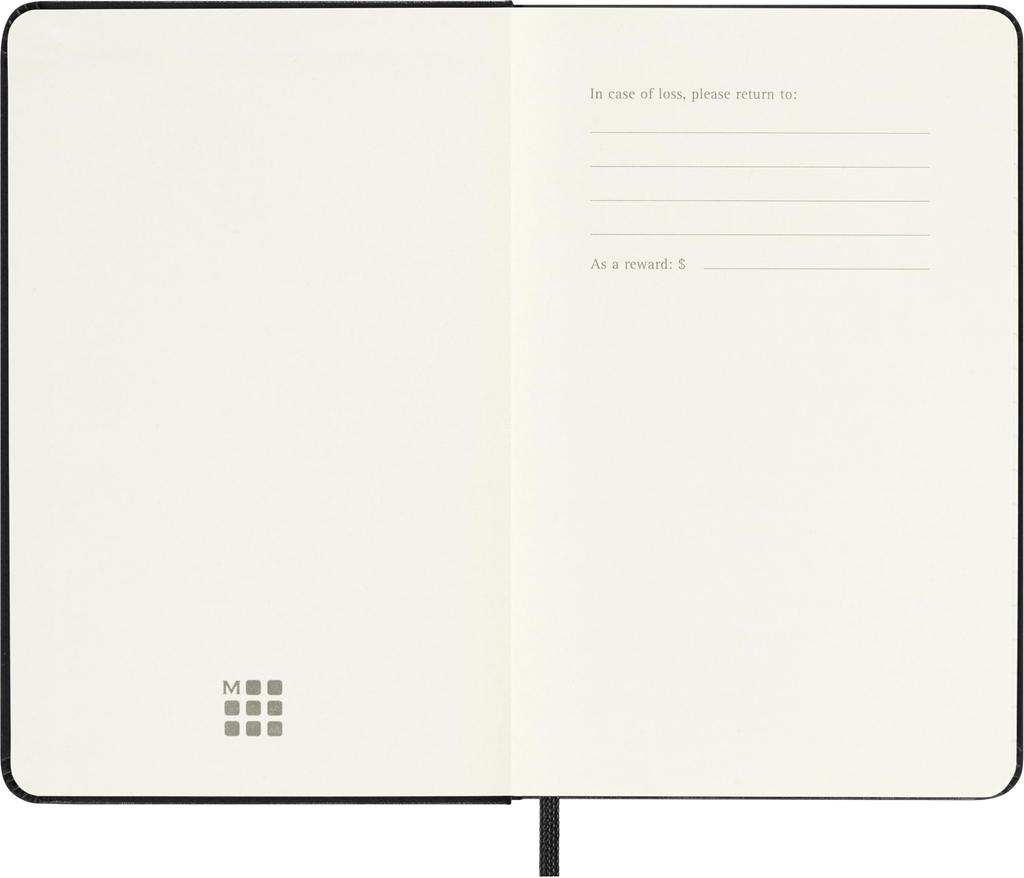 Moleskine Notebook Starting July 2025 18 Months Weekly Horizontal Diary Pocket Size 9cm x Height Hardcover Black DHB18WH2Y26 (Width 14cm)