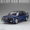 Scale 1:24 M3 M4 Toy Car Model Alloy Diecast Rubber Tires Doors Opened Miniature Light Sound Vehicles Models Kids Holiday Gifts