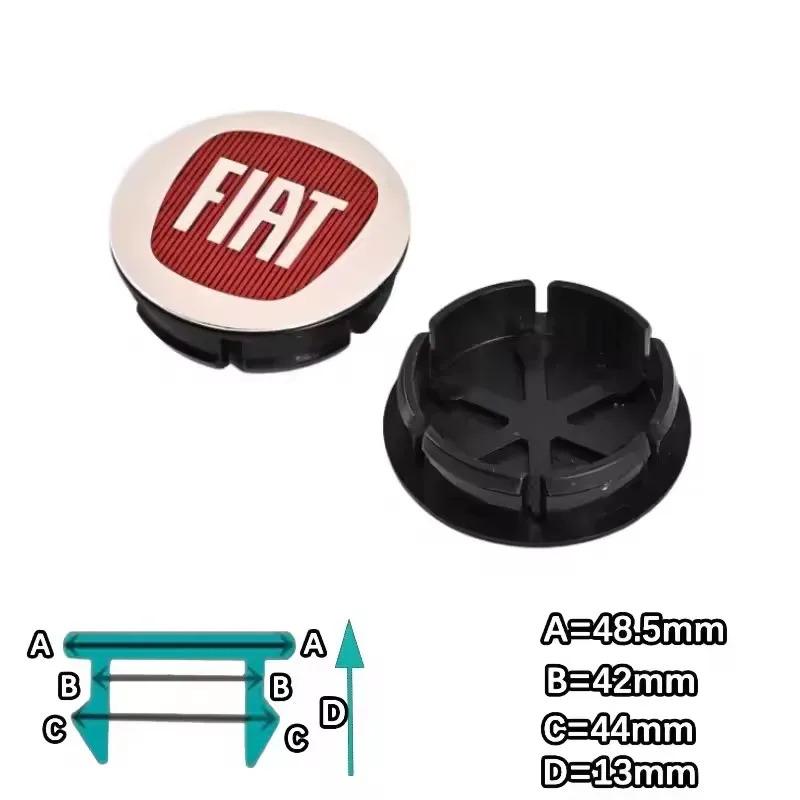 4pcs 50mm  Abarth 500 Wheel Center Hub Caps Car Rims Dust Proof Cover Emblem Badge for Fiat Palio Stilo Bravo  Perla Puntosiena