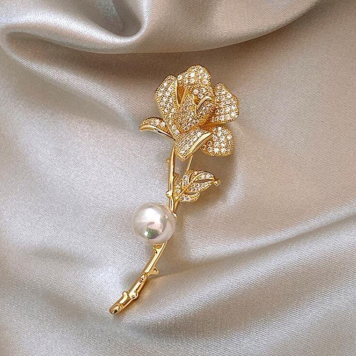 High-End Brooches, Women'S Sense Of Luxury, Niche, High-End Pins, Elegant Temperament, Fixed Clothes, Suits, Pearl Jewelry