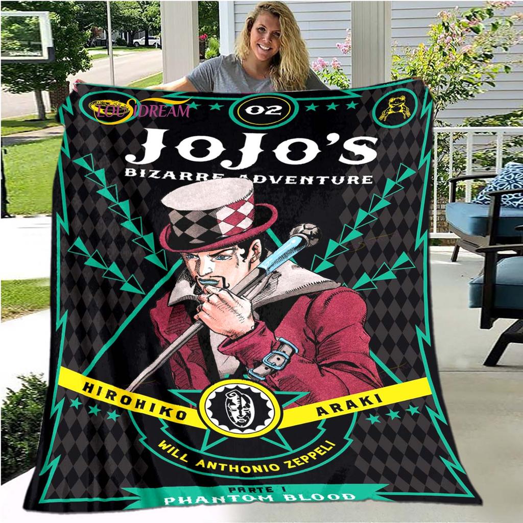 Фланелевое одеяло с 3D принтом «Невероятные приключения Джоджо», мягкое покрывало с мультяшным принтом, покрывало для дивана, одеяло