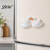 Magnetic Whiteboard Decorations Couple Swan Shape Refrigerator Magnet, 3D Resin Fridge Magnet Decorative for Locker Door Kitchen