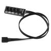 1 To 5/4 Way PWM Fan Hub PC CPU Cooling 4 PIN/3PIN Fan Power Cable Hub Splitter Adapter Desktop Computer Cooler Case Fan