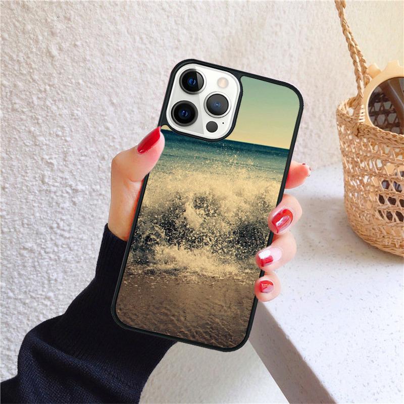 Мягкий чехол для телефона с изображением морских волн Для iPhone 17 Air 16 15 14 12 13 Pro Max Plus coque Shell Fundas