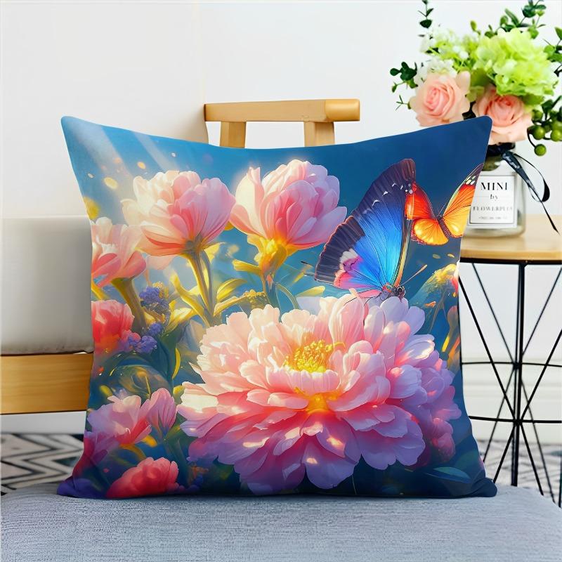 Красивая наволочка с цветком для украшения общежития, офиса, гостиной, дома, наволочка