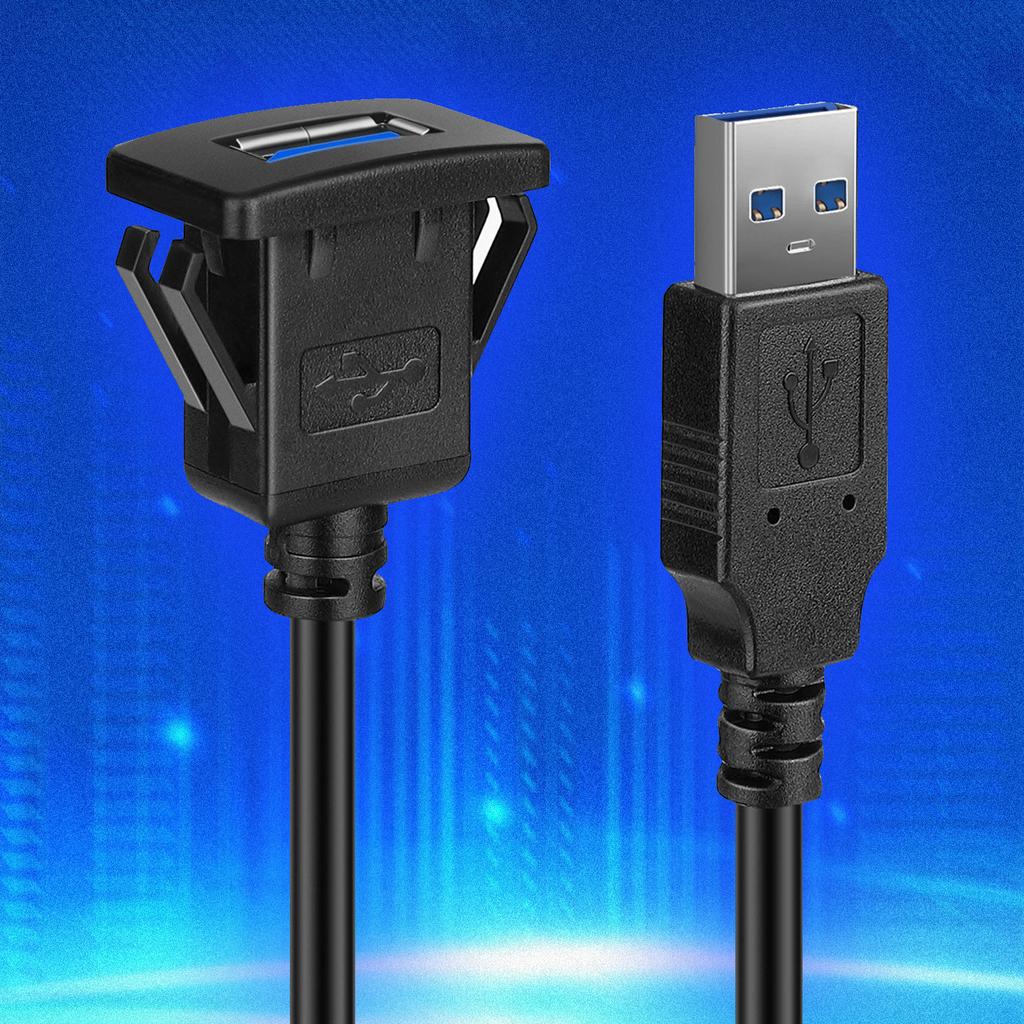 Водонепроницаемый USB3.0 мужчина к женщине AUX удлинительный кабель для скрытого монтажа на панель автомобиля грузовика лодки мотоцикла приборной панели 1 метр