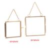 Antique bronze gift hanging picture picture glass metal picture frame vintage holder hanging picture frames home decor gift