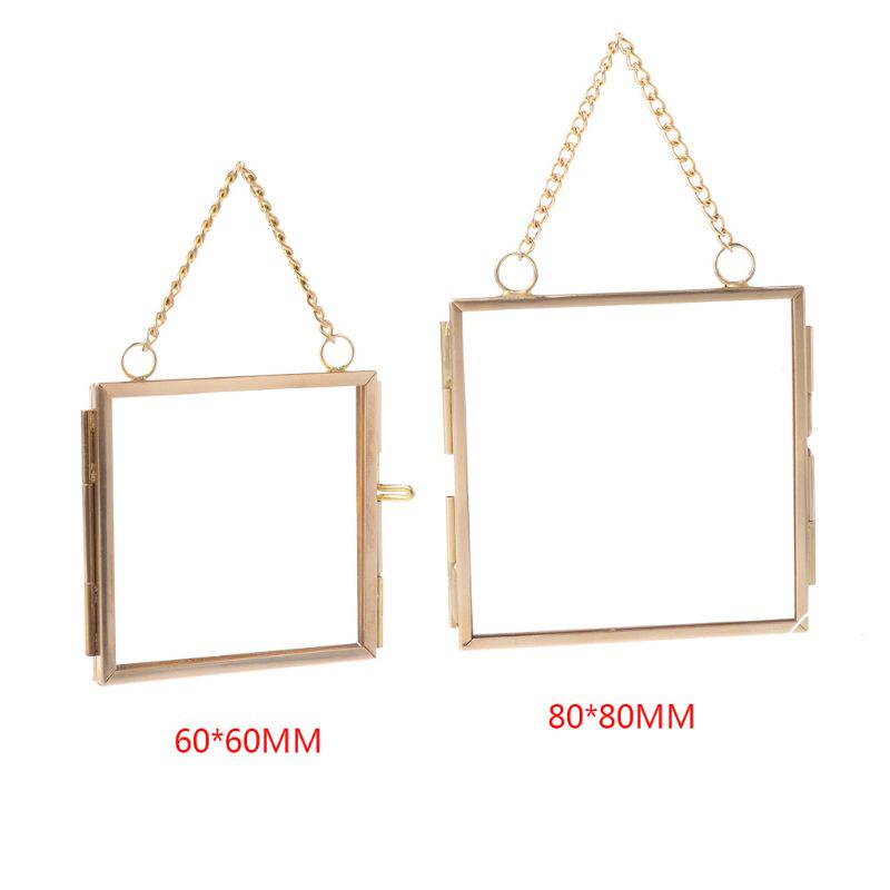 Antique bronze gift hanging picture picture glass metal picture frame vintage holder hanging picture frames home decor gift