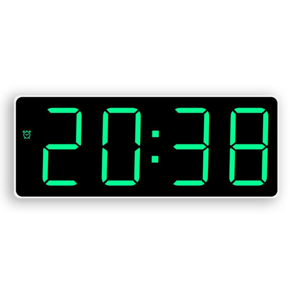 RGB Colorful Alarm Clock LCD Display 4 Digitals LED Digital Clock with Temperature Date Adjustable Brightness Electronic Clock