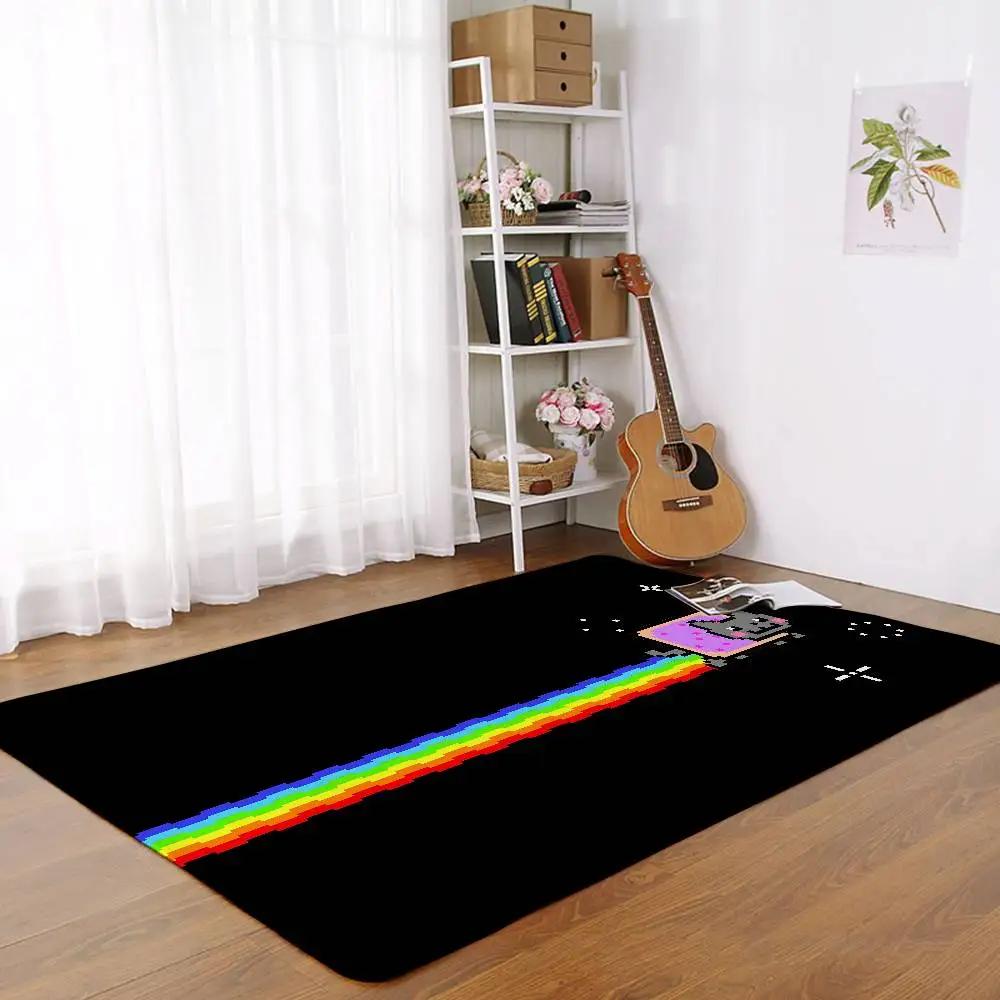 Мультяшный N-Nyan-Cat Минималистичный Коврик для Пола Ковер в Гостиную Ковер для Спальни Приветственный Коврик Наружный Ковер