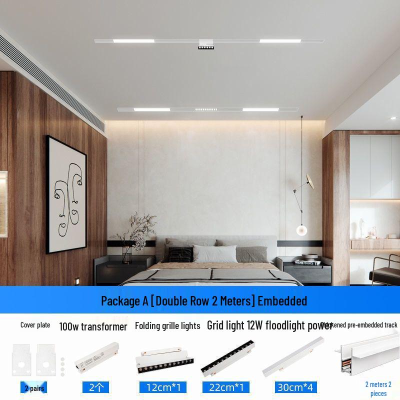 Чисто-белый магнитный трековый светильник для встраиваемого и поверхностного монтажа - LED, Не требует подвесного потолка