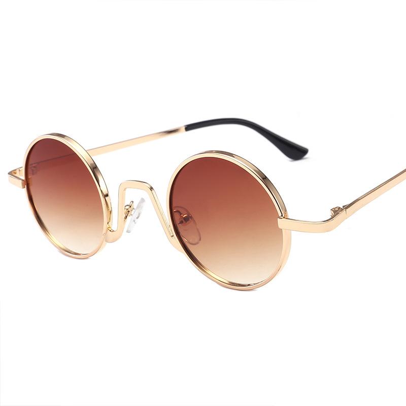 Vintage Stylish Sun Glasses For Men Round Shape Hip Hop Anti-Glare Ladies Sunglasses Fashion Trendy Outdoor Sunglass