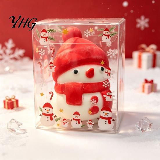 Snowman Stress Relief Toy Christmas Toy, Soft Xmas Tree Squeeze Palm Sized Balls Cat Paw Sensory Fidget Holiday Party Favors Shape