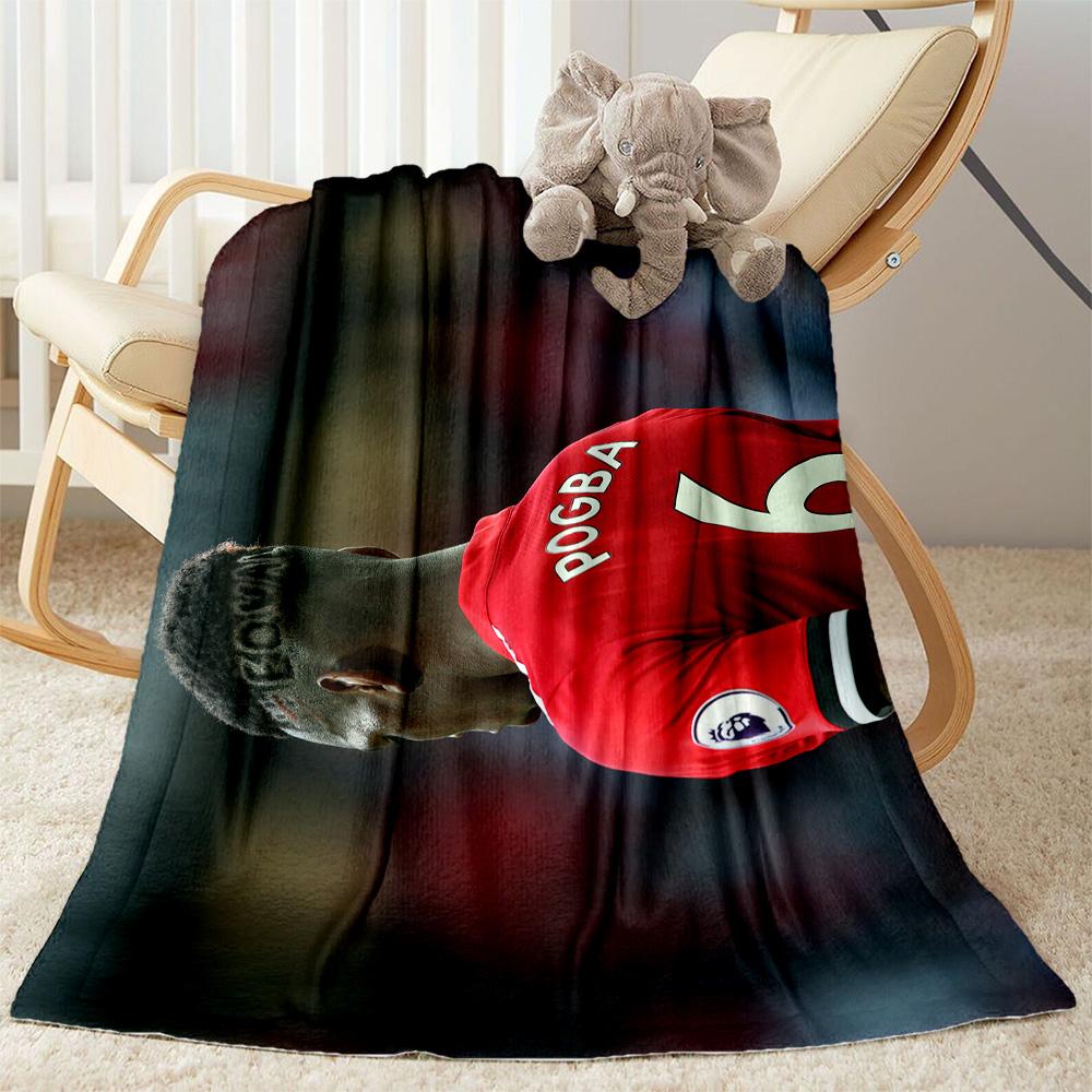 Pogba's Back Action Blanket Comfortable Great for Office Chair Bedding Seaside Four Seasons Multipurpose Playful Design