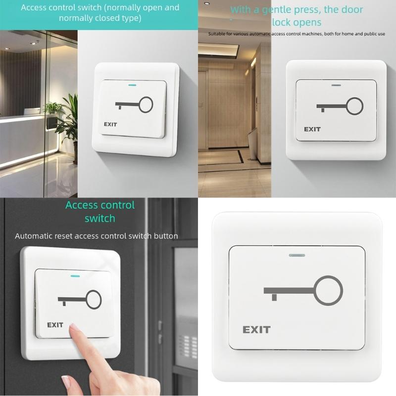 Concealed Installation Door Switches Button Plastic Access Control Switches Door Entry Button for Door Access Control