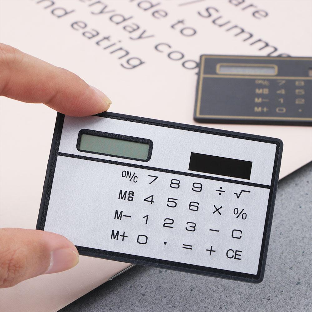 Stationery Solar Powered Calculator Credit Card Calculator Mini Calculator Pocket Calculator