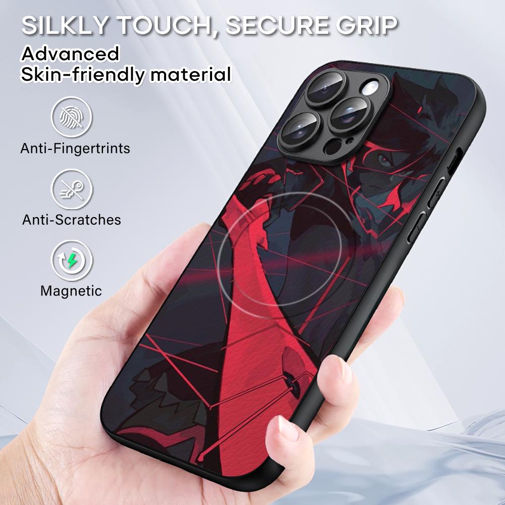 Горячий чехол для телефона KILL la KILL для iPhone 17 16 15 14 13 12 11 Plus Pro Max Высококачественный Роскошный Овечья кожа Magsafe