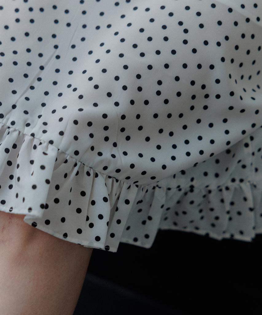 Pilot Dot Pattern H-Line Skirt (2 Colors)