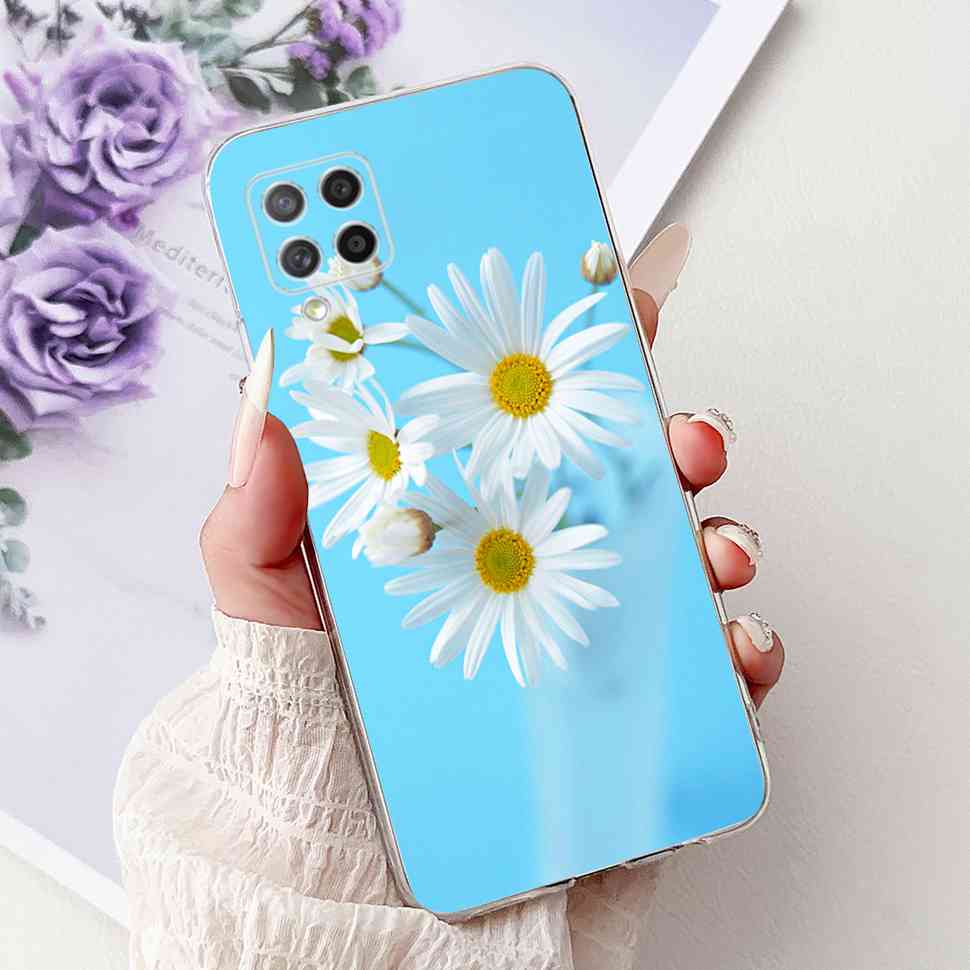 Чехол для Samsung Galaxy A42 5G Популярный узор Цветы Мягкий силикон ТПУ Чехол-бампер для Samsung a42 A42 6.6" SM-A426B Модный корпус