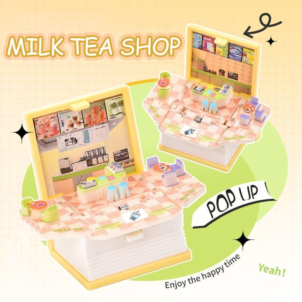 Dinosaur Castle Keyring 3D Book Mini Keyring Creative Folding Book Keychain Children