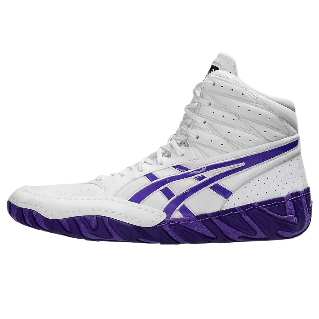 ASICS AGGRESSOR 6 Training Shoes Men's Mid-top White / Bright Amethyst (Unisex) Training Shoes 1081A067 101