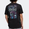 adidas Повседневная спортивная футболка с коротким рукавом с буквенным принтом и логотипом, мужские топы, черный IB9424