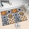 Ретро Коврик для пола Домашний Легкая Роскошь Коврик для пола в ванной Коврик для пола в туалете