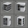 Prison Cell Small Black House Police Station Prisoner Bad Guy Military Sentry Tower Puzzle Assembly Building Blocks