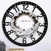 25cm Circular Wall Clock Constructed from Heavy Gauge Iron for Substantial Feel