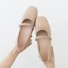 Jisyu Elena Square Toe Slip On Ballet Flats 3.5cm