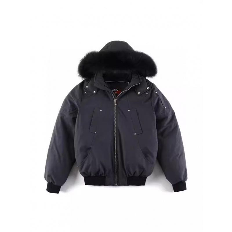 Мужская пуховая куртка Moose с капюшоном и воротником из лисьего меха