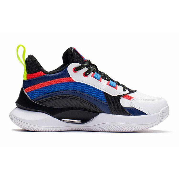 Баскетбольные кроссовки Li Ning Youth Team 2.5, удобные, сетчатые, нескользящие, амортизирующие, среднего размера, детские баскетбольные кроссовки белого и черного цвета YKBS050-1