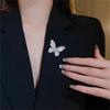 Rinhoo Shining Full Rhinestone Butterfly Brooch For Women Elegant Crystal Insect Collar Lapel Pins Animal Corsage Party Jewelry