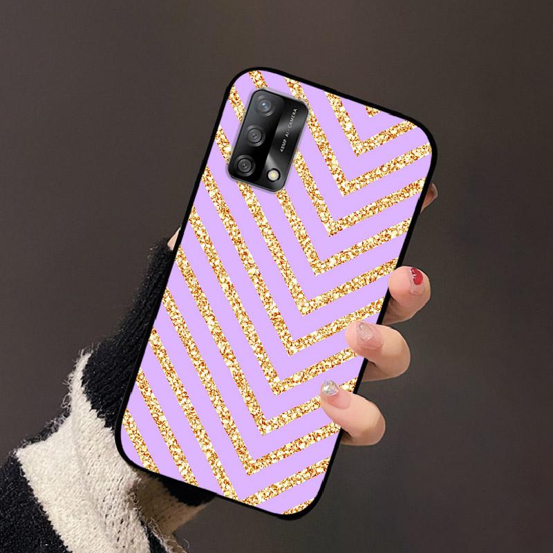 Для OPPO A74 4G Oppo F19 Чехол Роскошный Цветок Черный Мягкий Силиконовый Чехол для Телефона Для OPPO A74 4G Задняя Крышка F19 Coque Мультяшный Бампер